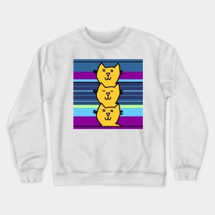 Yellow Cat Column Crewneck Sweatshirt